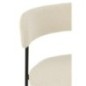 Cadeira em tecido bouclé branco e preto 51 x 52,5 x 76,5 cm Cadeira em tecido bouclé branco e preto 51 x 52,5 x 76,5 cm