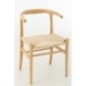 Chaise toon en hêtre et corde beige 56x76x52 cm