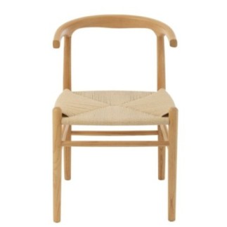 Cadeira Toon em faia e corda bege 56 x 76 x 52 cm