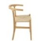 Chaise toon en hêtre et corde beige 56x76x52 cm