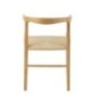 Chaise toon en hêtre et corde beige 56x76x52 cm