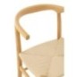 Chaise toon en hêtre et corde beige 56x76x52 cm