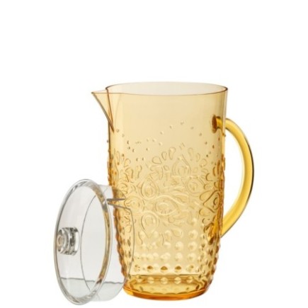 Carafe en plastique jaune 20.7x23.4x20.7cm