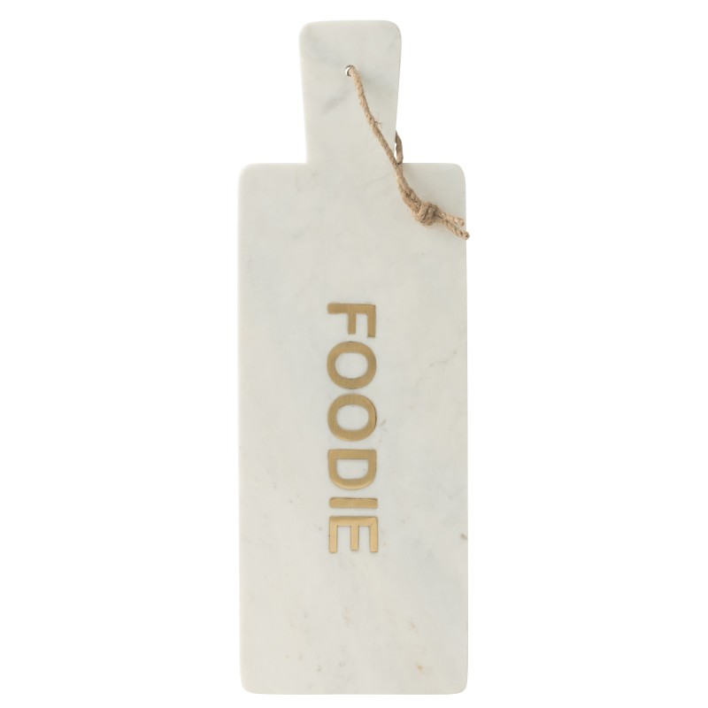 Tábua retangular para queijos em mármore branco, 48 x 16,5 x 1,5 cm Tábua retangular para queijos em mármore branco, 48 x 16,5 x 1,5 cm