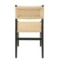 Chaise en hêtre et corde noir 46x50x87cm Chaise en hêtre et corde noir 46x50x87cm