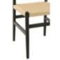 Chaise en hêtre et corde noir 46x50x87cm Chaise en hêtre et corde noir 46x50x87cm
