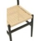 Chaise en hêtre et corde noir 46x50x87cm Chaise en hêtre et corde noir 46x50x87cm