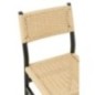 Chaise en hêtre et corde noir 46x50x87cm Chaise en hêtre et corde noir 46x50x87cm