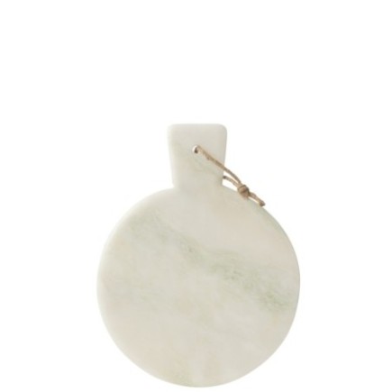 Vassoio rotondo per formaggi in marmo bianco e verde, 33x25x1,5 cm