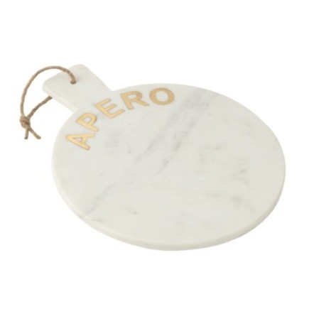 Vassoio da formaggio in marmo bianco 38x30x1,5 cm