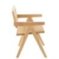 Chaise grid en frêne et rotin naturel 52x59x80cm Chaise grid en frêne et rotin naturel 52x59x80cm