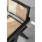 Chaise en frêne et rotin noir 59x80x52 cm Chaise en frêne et rotin noir 59x80x52 cm
