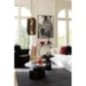 Déco murale en toile plastique et bois noir et blanc 103x143x4,3cm Déco murale en toile plastique et bois noir et blanc 103x143x4,3cm