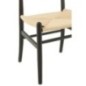 Chaise en bois de hêtre et corde noir 52x56x76 cm Chaise en bois de hêtre et corde noir 52x56x76 cm