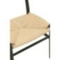 Chaise en bois de hêtre et corde noir 52x56x76 cm Chaise en bois de hêtre et corde noir 52x56x76 cm