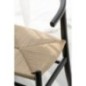 Chaise en bois de hêtre et corde noir 52x56x76 cm Chaise en bois de hêtre et corde noir 52x56x76 cm