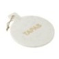 Tábua redonda para queijos em mármore branco, 38 x 30 x 1,5 cm Tábua redonda para queijos em mármore branco, 38 x 30 x 1,5 cm