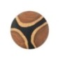 Tagliere rotondo in legno di acacia e resina nera, 41 x 2 cm