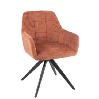 Cadeira Louna em ferro e acrílico laranja, 56,5 cm (C) x 58 cm (L) x 85 cm (A)