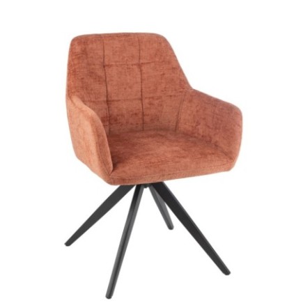Cadeira Louna em ferro e acrílico laranja, 56,5 cm (C) x 58 cm (L) x 85 cm (A)