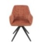 Chaise louna en fer et acrylique orange l56,5xp58xh85cm