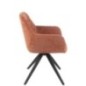 Chaise louna en fer et acrylique orange l56,5xp58xh85cm
