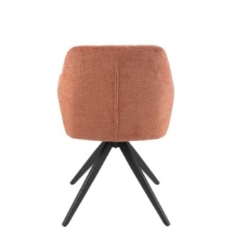 Chaise louna en fer et acrylique orange l56,5xp58xh85cm
