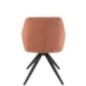 Chaise louna en fer et acrylique orange l56,5xp58xh85cm