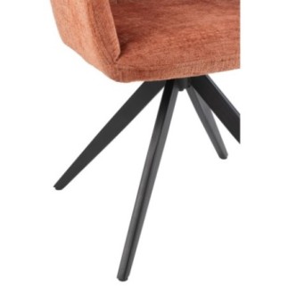 Chaise louna en fer et acrylique orange l56,5xp58xh85cm