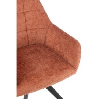 Chaise louna en fer et acrylique orange l56,5xp58xh85cm