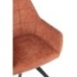 Chaise louna en fer et acrylique orange l56,5xp58xh85cm