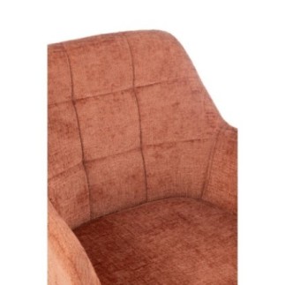 Chaise louna en fer et acrylique orange l56,5xp58xh85cm