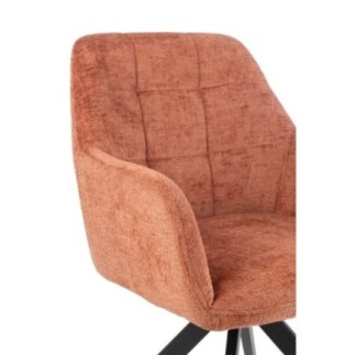 Chaise louna en fer et acrylique orange l56,5xp58xh85cm
