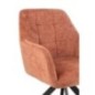 Chaise louna en fer et acrylique orange l56,5xp58xh85cm