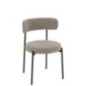Chaise en bouclé contreplaqué et polyester gris 51x52,5x76,5cm Chaise en bouclé contreplaqué et polyester gris 51x52,5x76,5cm