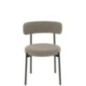 Chaise en bouclé contreplaqué et polyester gris 51x52,5x76,5cm Chaise en bouclé contreplaqué et polyester gris 51x52,5x76,5cm