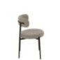 Chaise en bouclé contreplaqué et polyester gris 51x52,5x76,5cm Chaise en bouclé contreplaqué et polyester gris 51x52,5x76,5cm