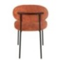 Silla de comedor de tela y metal naranja, 51 x 55 x 82 cm Silla de comedor de tela y metal naranja, 51 x 55 x 82 cm