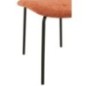 Silla de comedor de tela y metal naranja, 51 x 55 x 82 cm Silla de comedor de tela y metal naranja, 51 x 55 x 82 cm