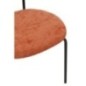 Cadeira de jantar em tecido e metal laranja 51x55x82 cm Cadeira de jantar em tecido e metal laranja 51x55x82 cm