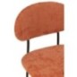 Silla de comedor de tela y metal naranja, 51 x 55 x 82 cm Silla de comedor de tela y metal naranja, 51 x 55 x 82 cm