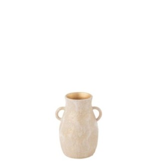 Vase amphore en terre cuite or 20x20x30 cm