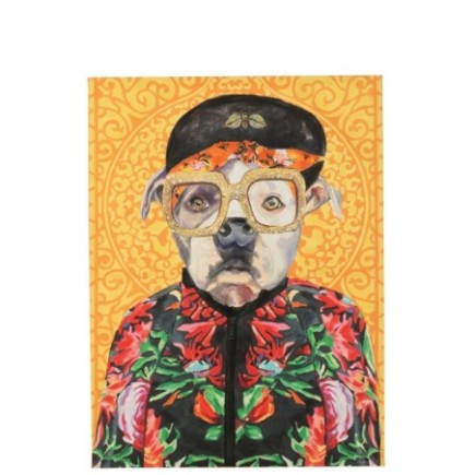 Toile murale chien en toile 100x75x3,8 cm