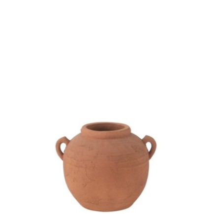 Vaso in terracotta color rame 37x32x29 cm
