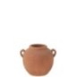 Vaso de terracota cor de cobre 37 x 32 x 29 cm Vaso de terracota cor de cobre 37 x 32 x 29 cm