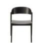 Chaise en chêne et contreplaqué noire 56,7x51,8x75,7 cm Chaise en chêne et contreplaqué noire 56,7x51,8x75,7 cm