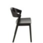 Chaise en chêne et contreplaqué noire 56,7x51,8x75,7 cm Chaise en chêne et contreplaqué noire 56,7x51,8x75,7 cm