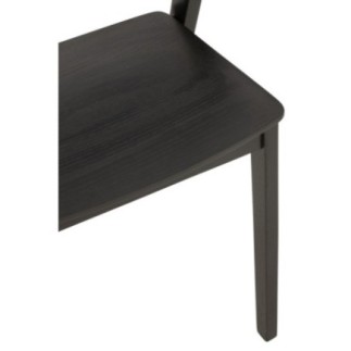Chaise en chêne et contreplaqué noire 56,7x51,8x75,7 cm