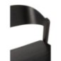 Chaise en chêne et contreplaqué noire 56,7x51,8x75,7 cm Chaise en chêne et contreplaqué noire 56,7x51,8x75,7 cm