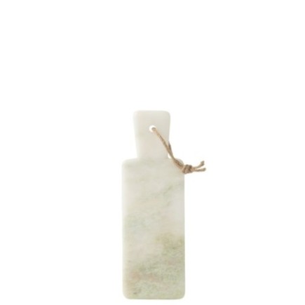 Planche à fromage en marbre blanc et vert 30x10x1,5cm